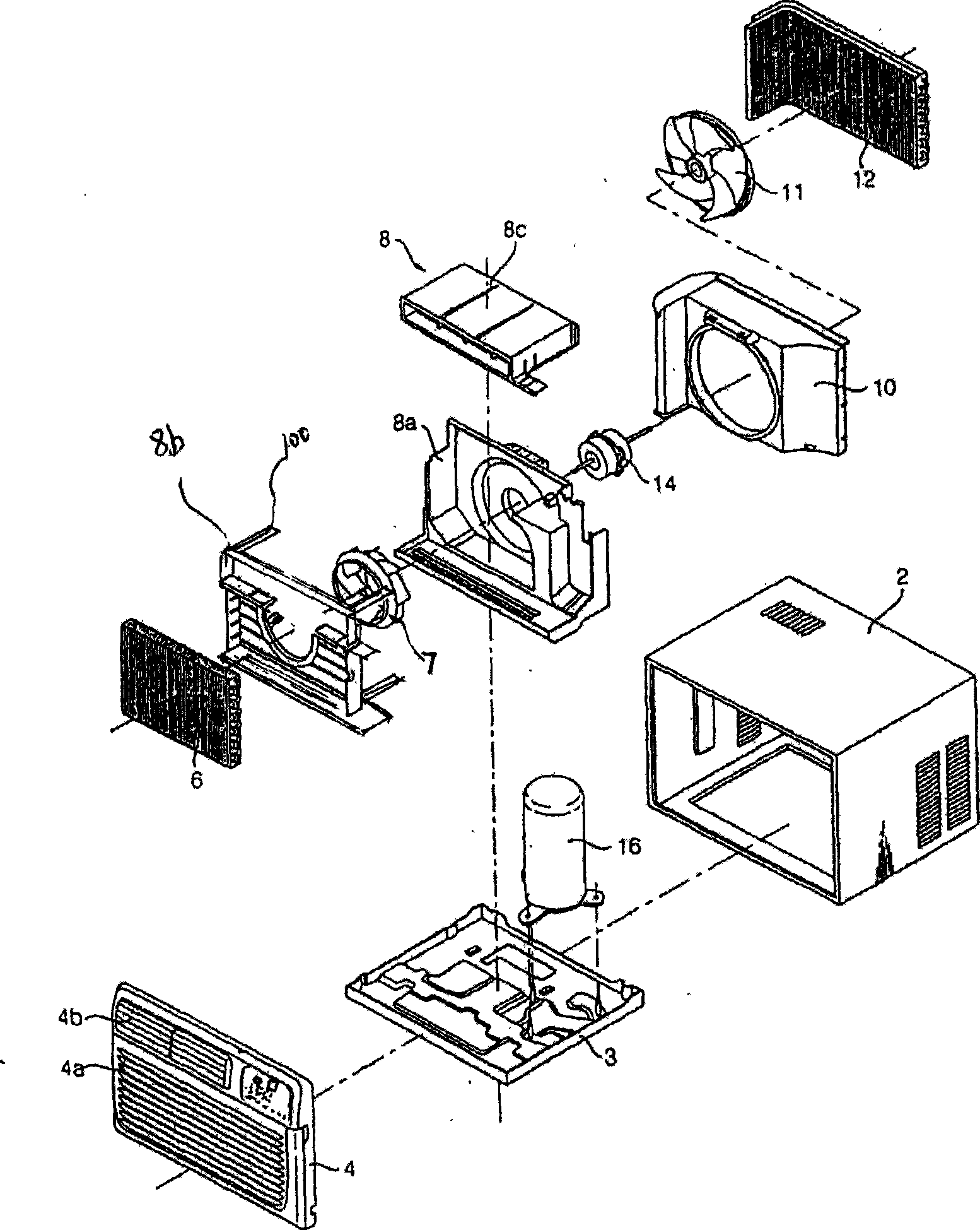 Air guiding apparatus of window air conditioner