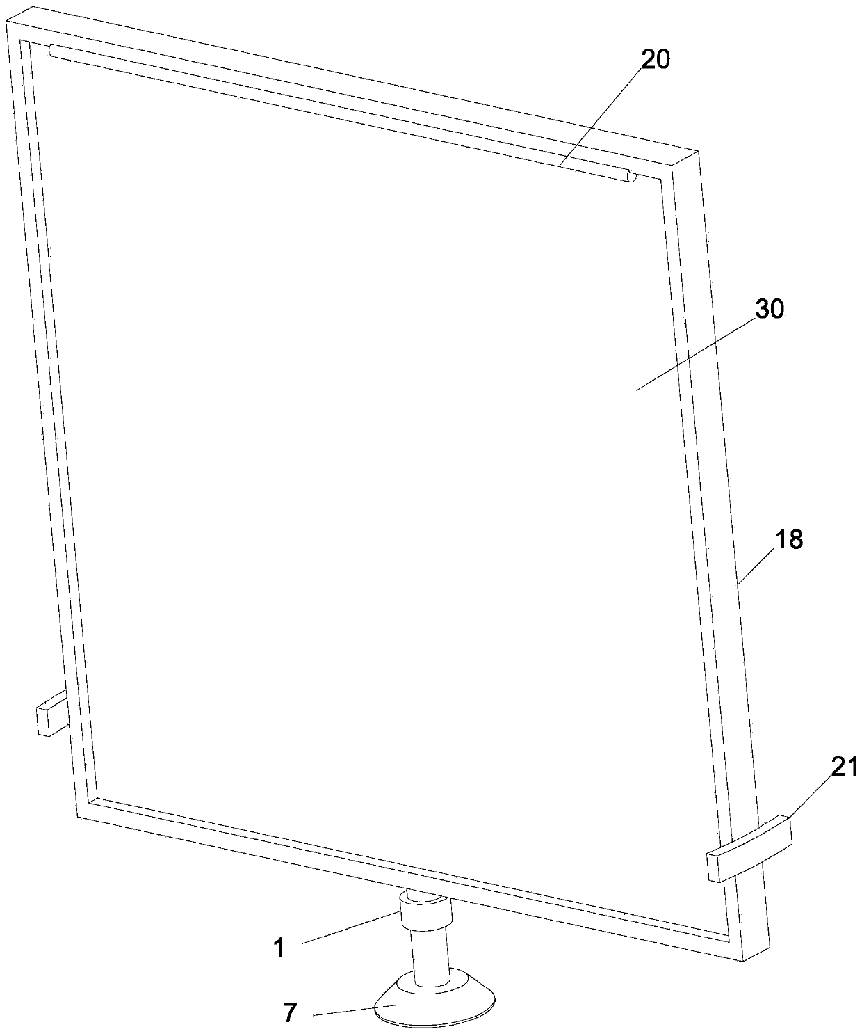 Multi-angle adjustable teaching display board for smart campus