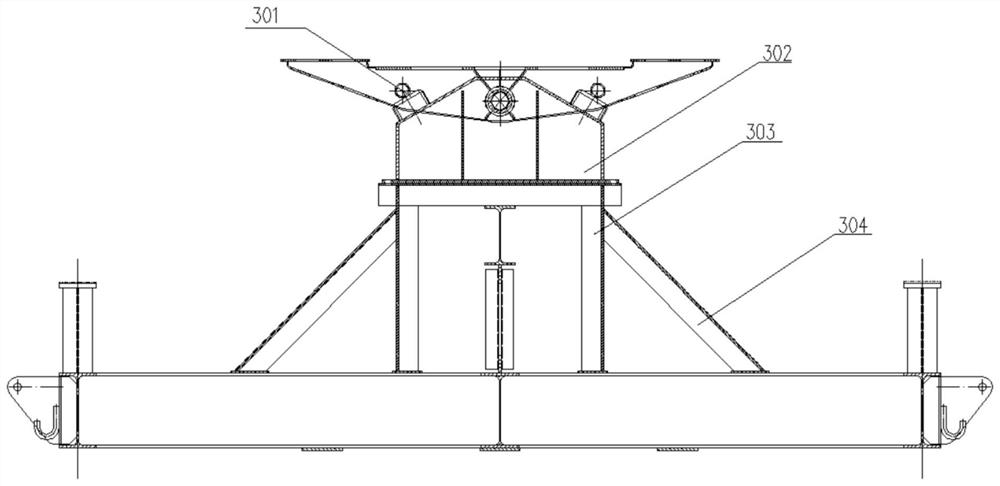 Butt joint device and method for simulation chassis of large cabin body