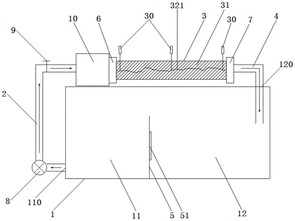 Recyclable coarse fracture high velocity seepage testing apparatus
