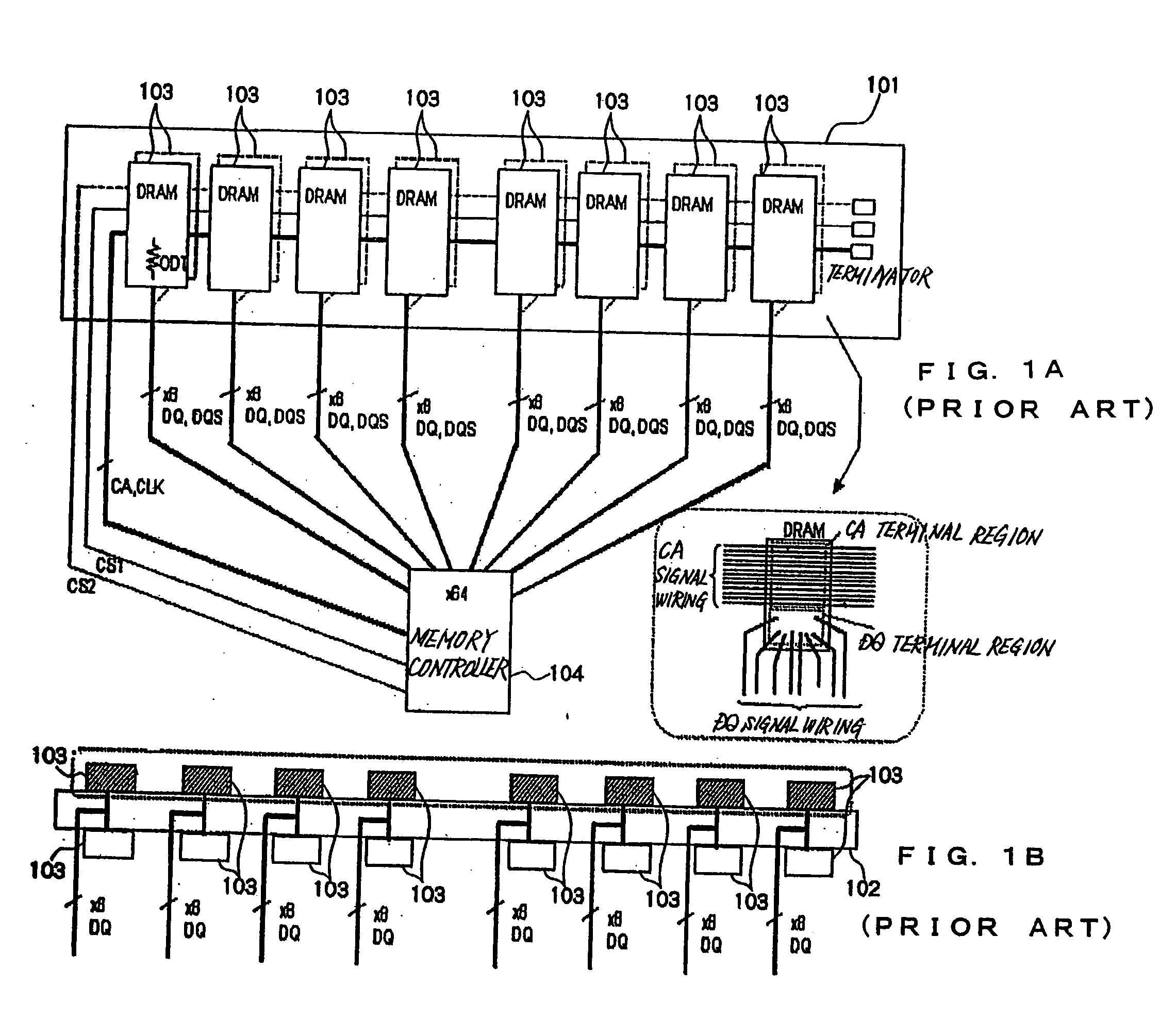 Stacked memory, memory module and memory system