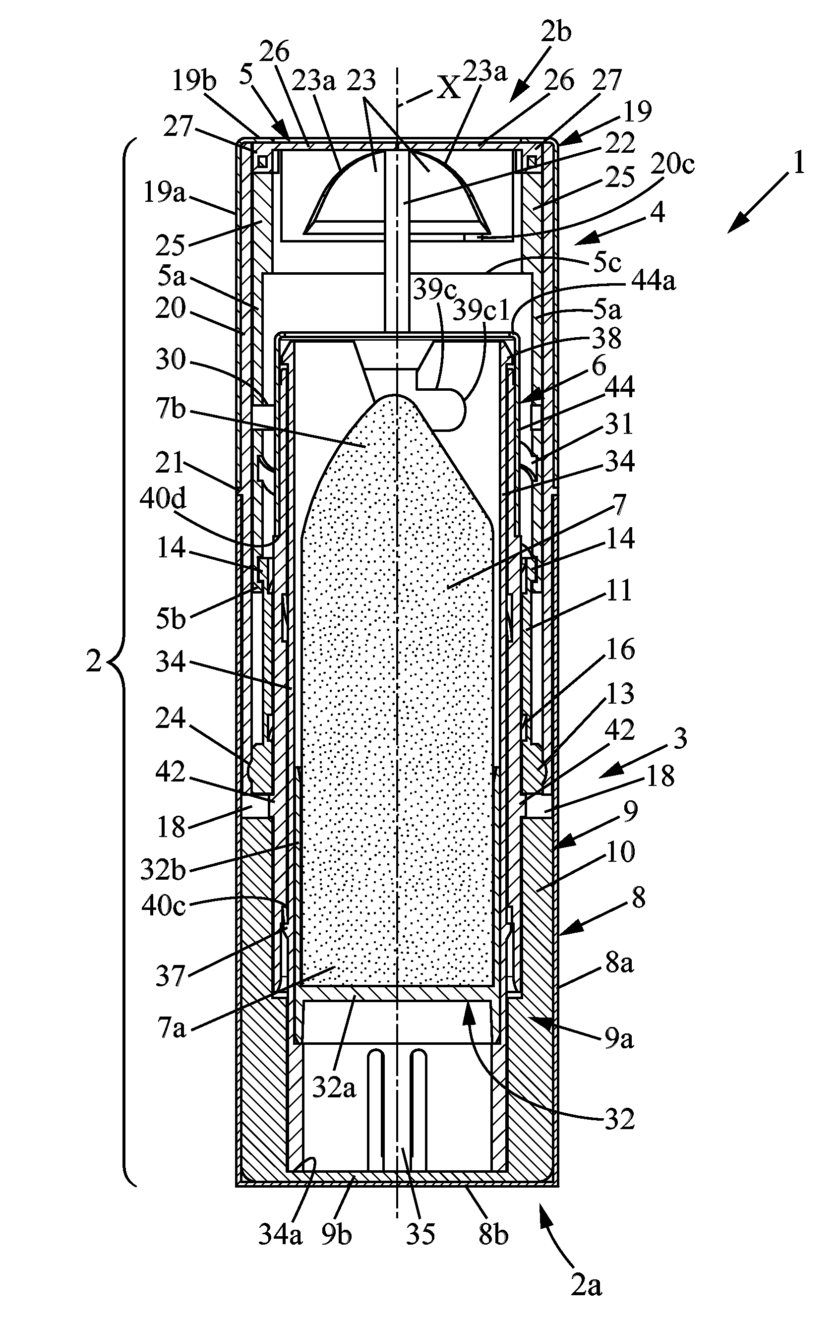 Applicator device for a product in stick form and use of same