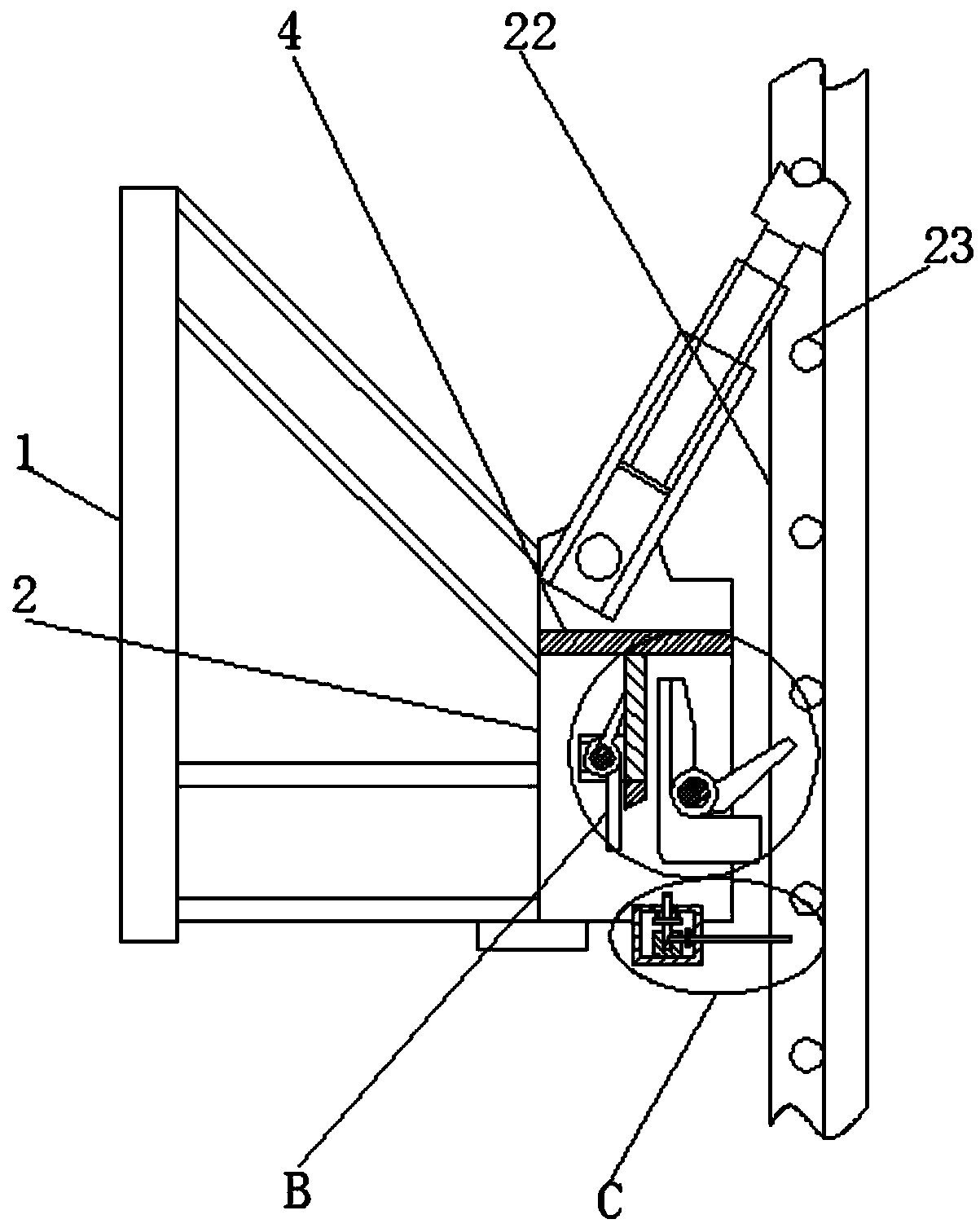 High-safety lifting scaffold anti-falling device