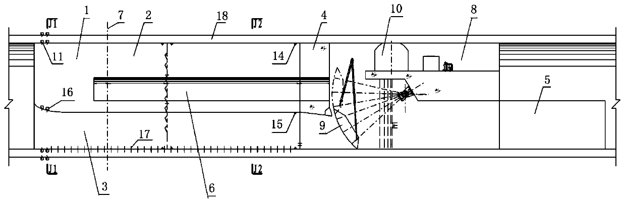 Reconstructed ecological drainage tunnel structure combined with permanent plug and arrangement method thereof