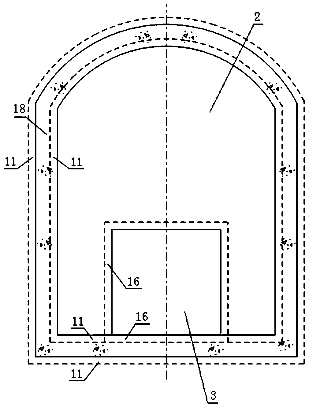 Reconstructed ecological drainage tunnel structure combined with permanent plug and arrangement method thereof