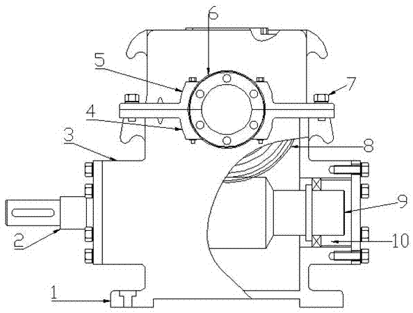 Four-stroke diesel engine on farming tractor