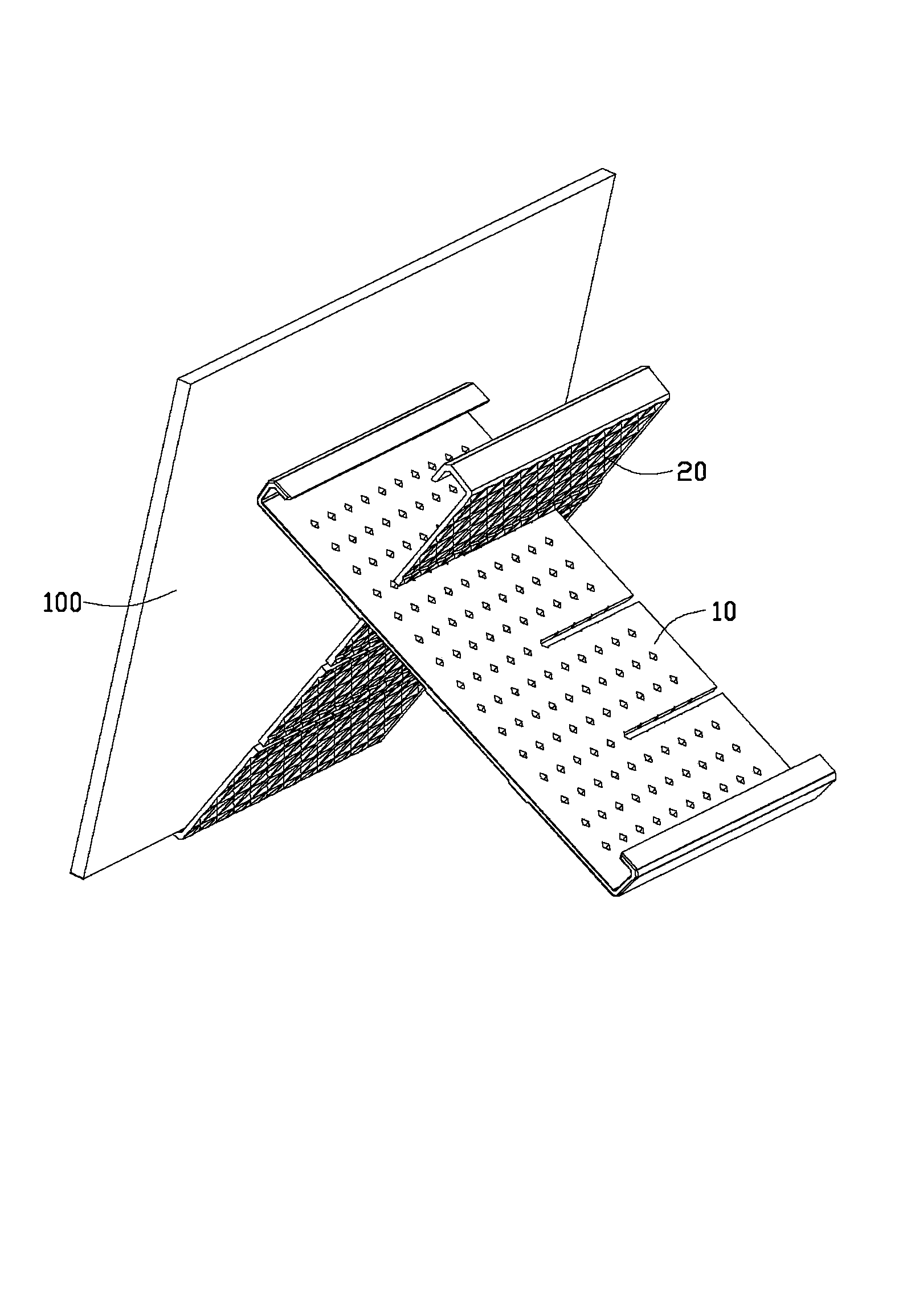 Electronic device support with protection function