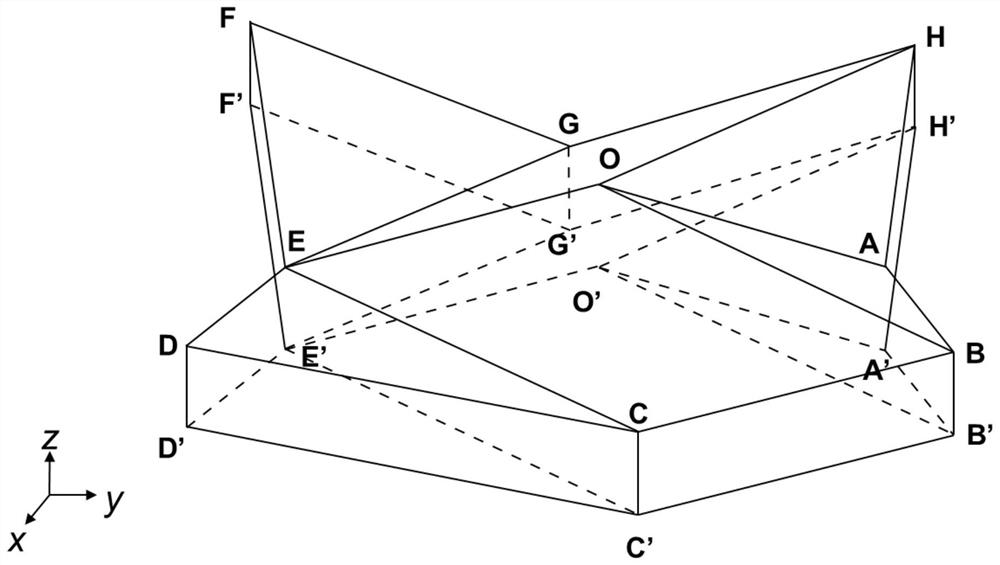 Method for constructing three-dimensional negative poisson ratio structure based on regular tetrahedron frame