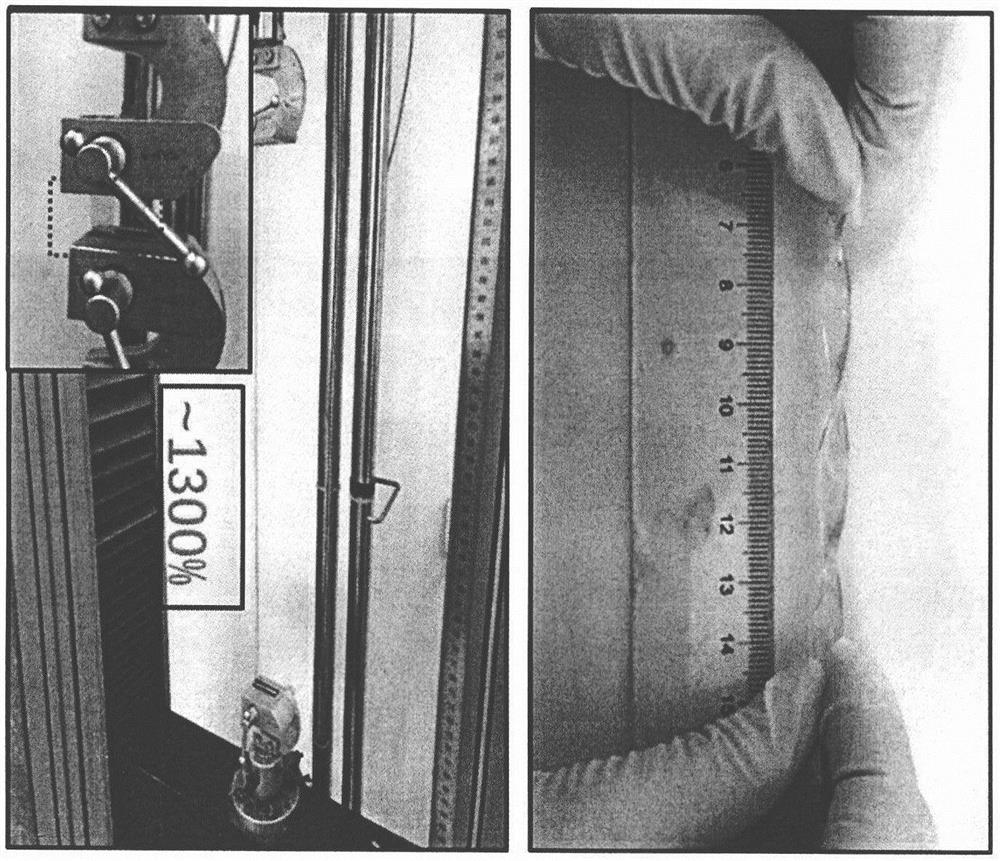 Preparation method of supramolecular hydrogel capable of being stretched in ultra-long mode