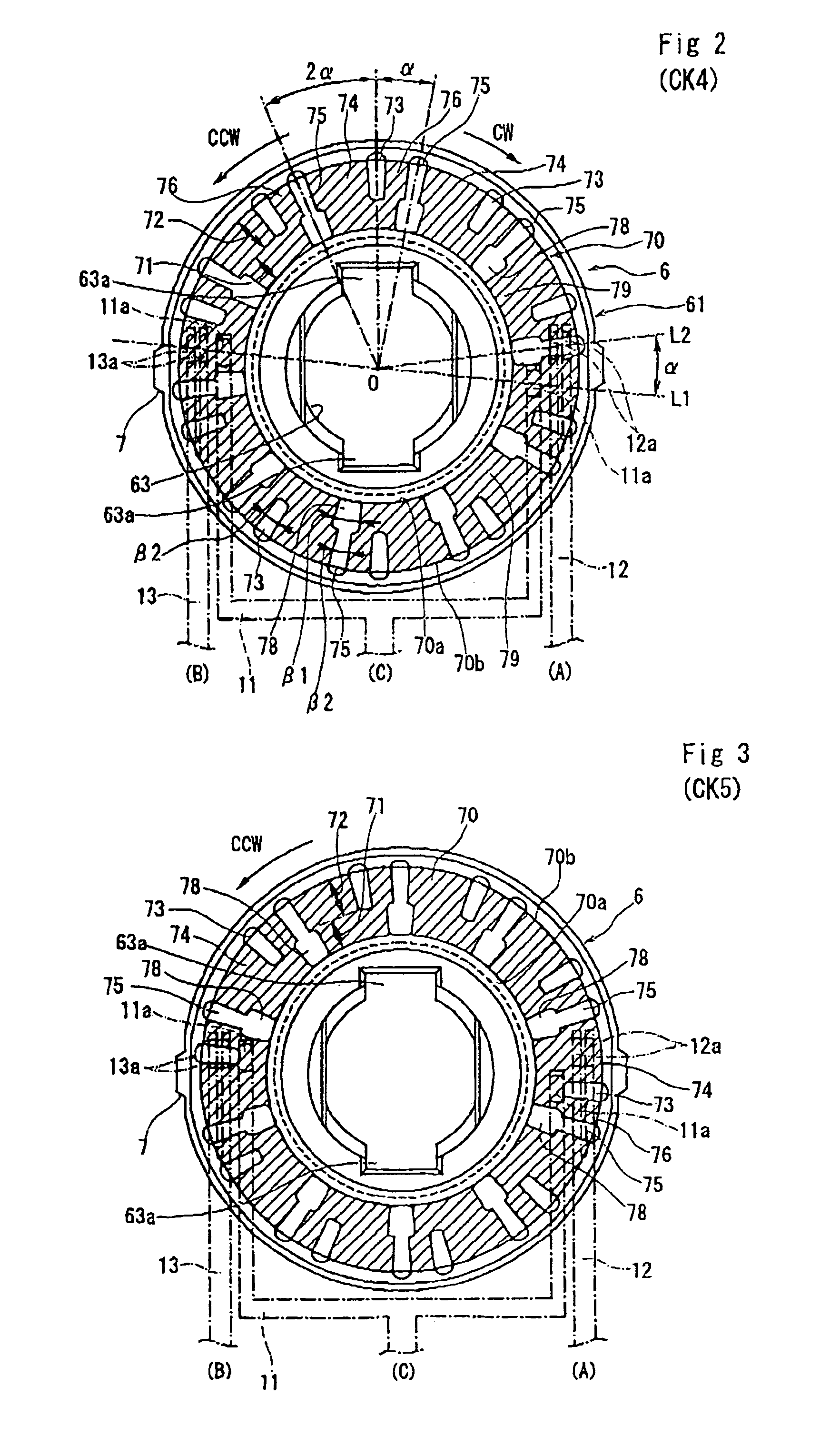 Encoder having electrode pattern with pairs of non-conductive portions and multiple sliders that contact the electrode pattern