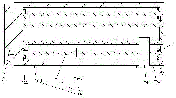 Transformer provided with telescopic external fin radiator with detachable shock absorption pins