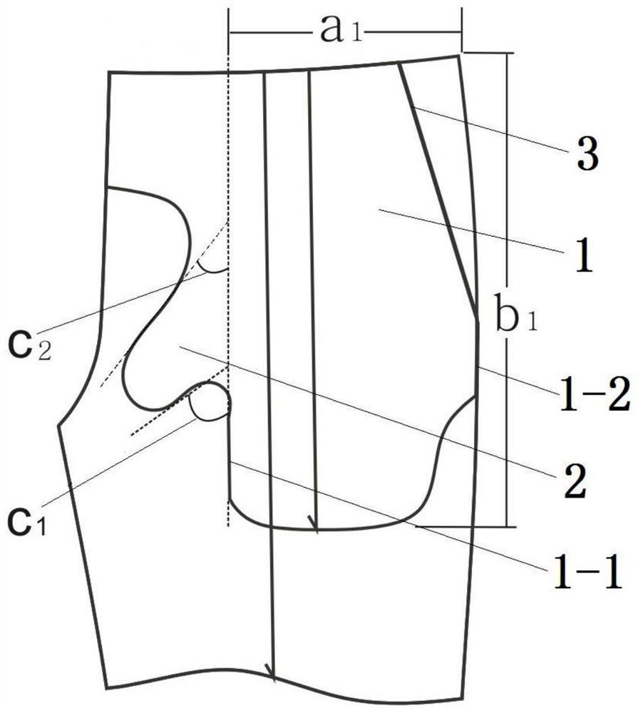 Oblique insertion type pocket structure and trousers