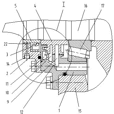 Railway vehicle traveling gearbox sealing structure