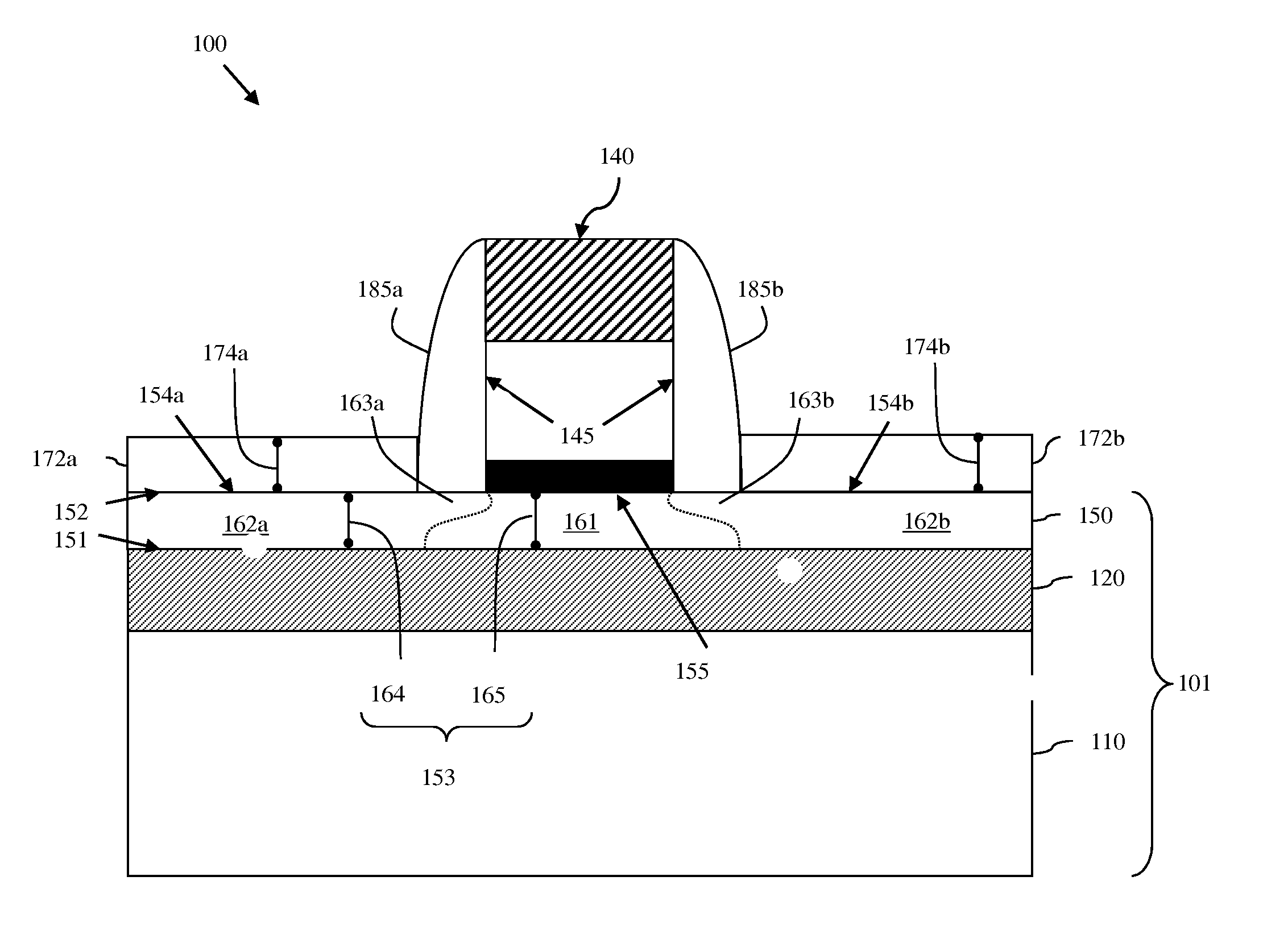 Field effect transistor (FET) and method of forming the fet without damaging the wafer surface