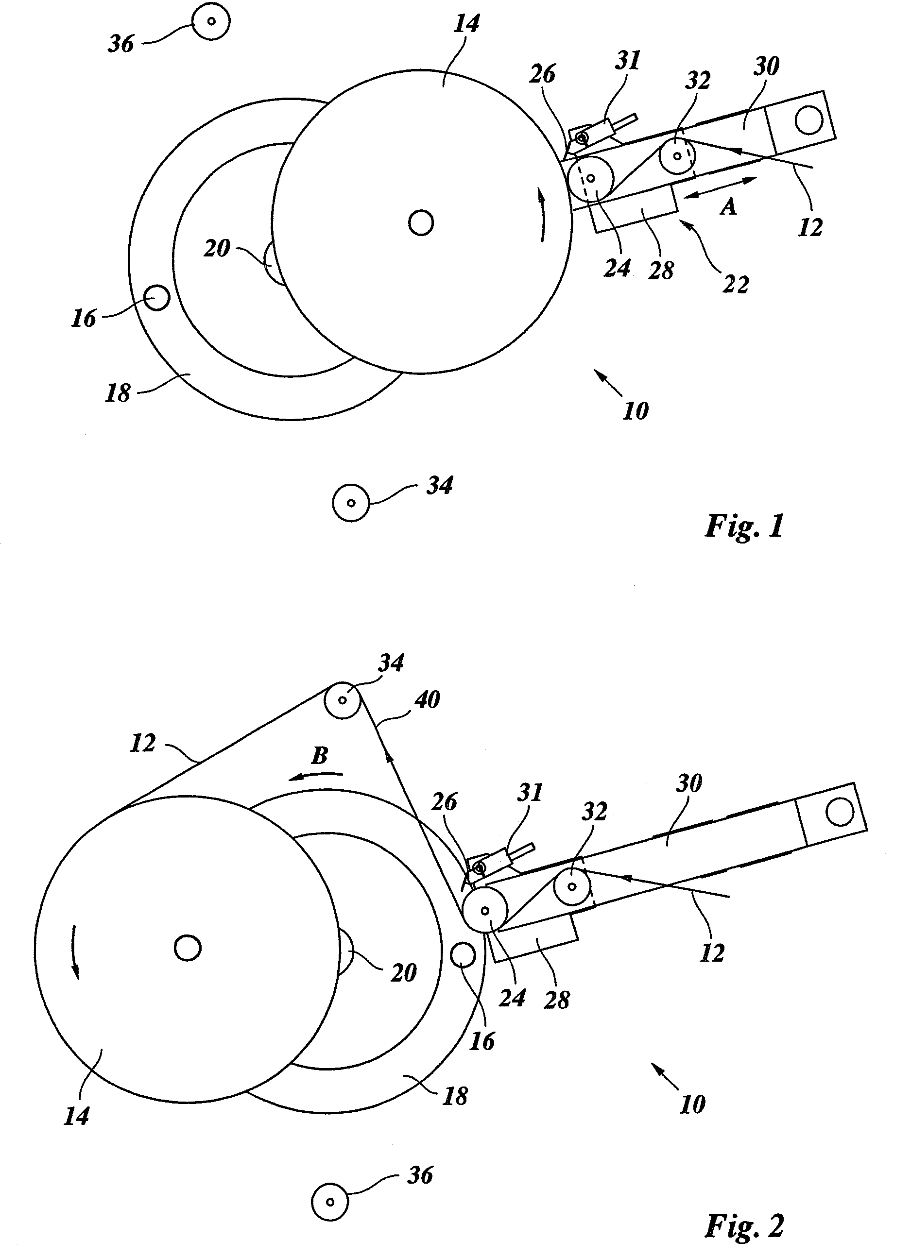 Method for knocking off a web wound on a turret winder