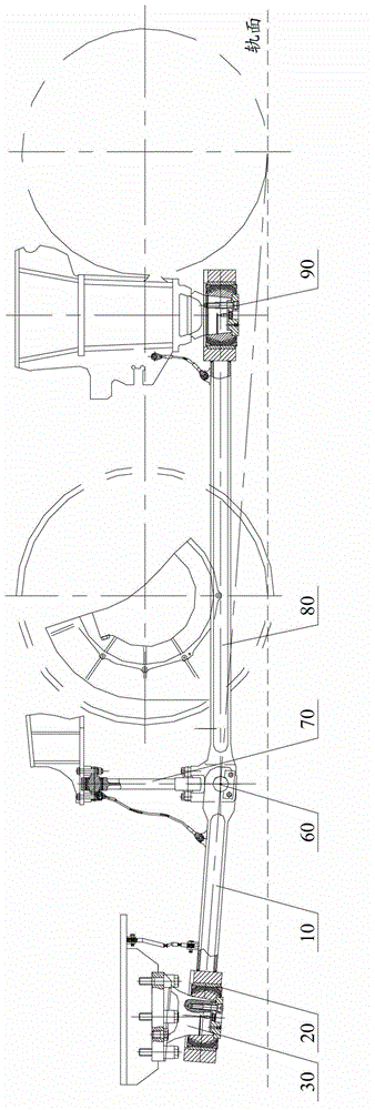 Single-draw-bar traction device and engine applying same