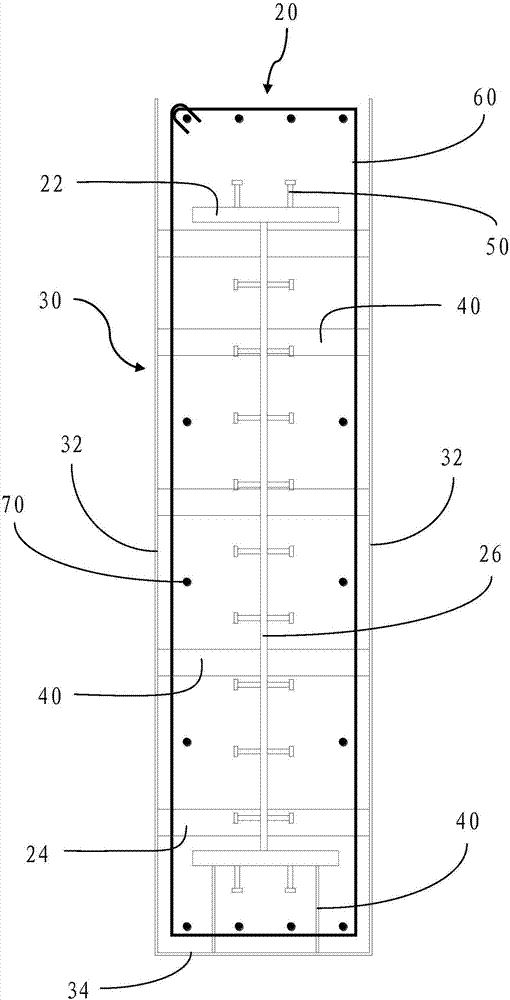 Large-span stiff beam screw-free structure and construction method thereof