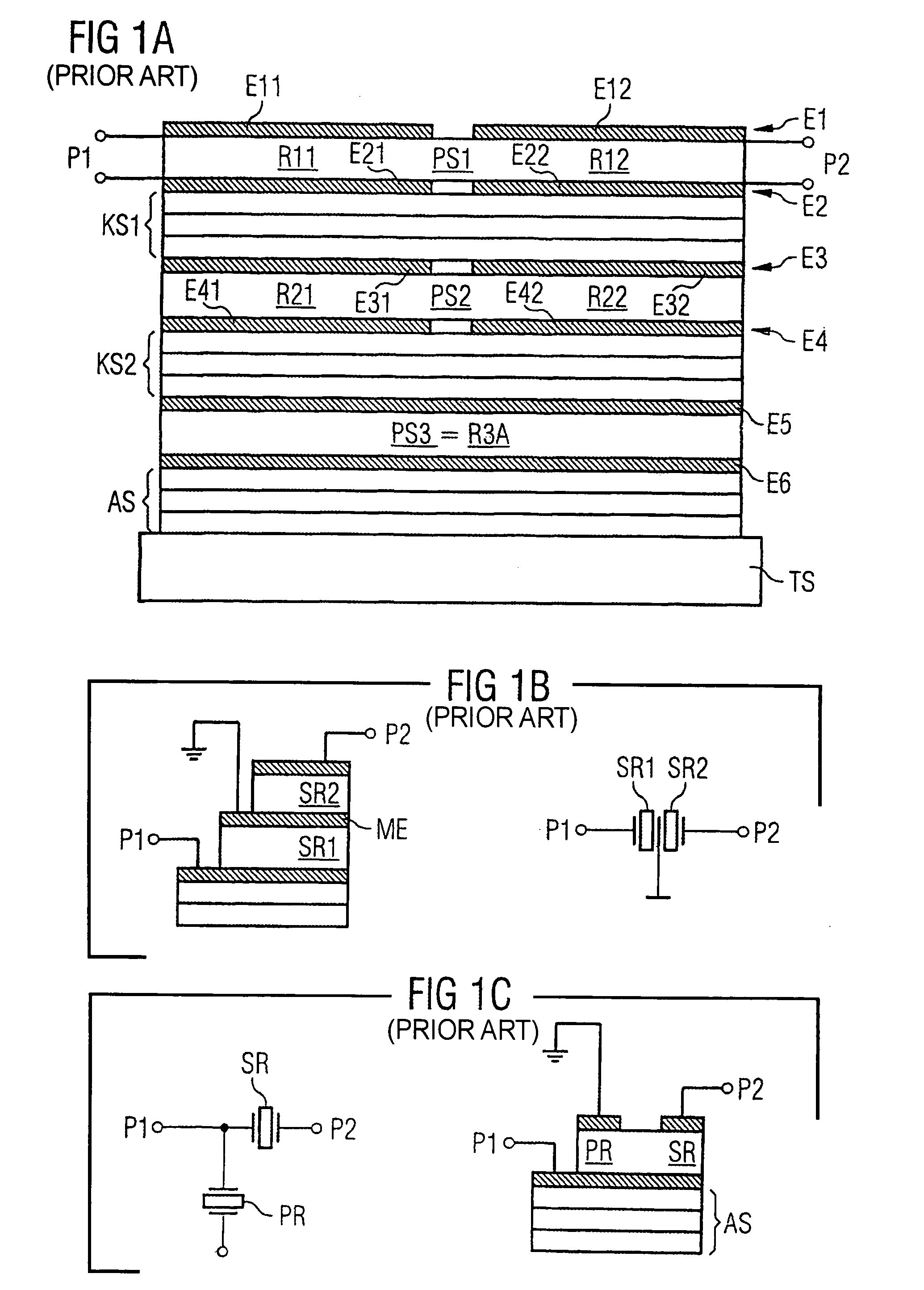 Component functioning with bulk acoustic waves having coupled resonators