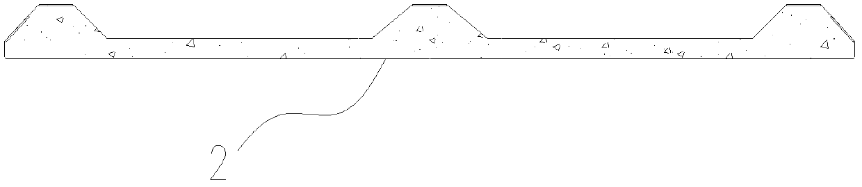 Large cantilever wave-purlin combined PC bridge and manufacture method thereof