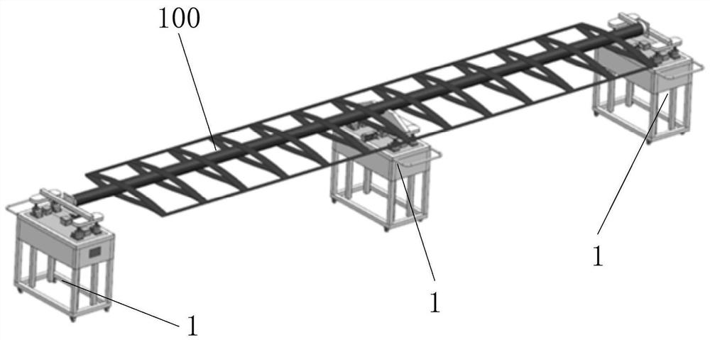 Aircraft flexible wing static load type weighing equipment