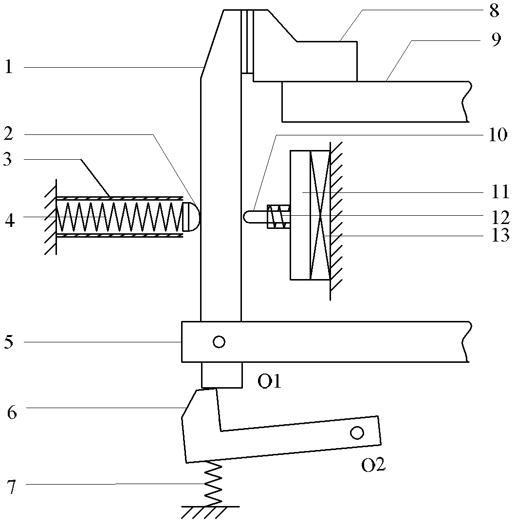 High-speed opening operation mechanism of middle-and-low-voltage direct-current circuit breaker