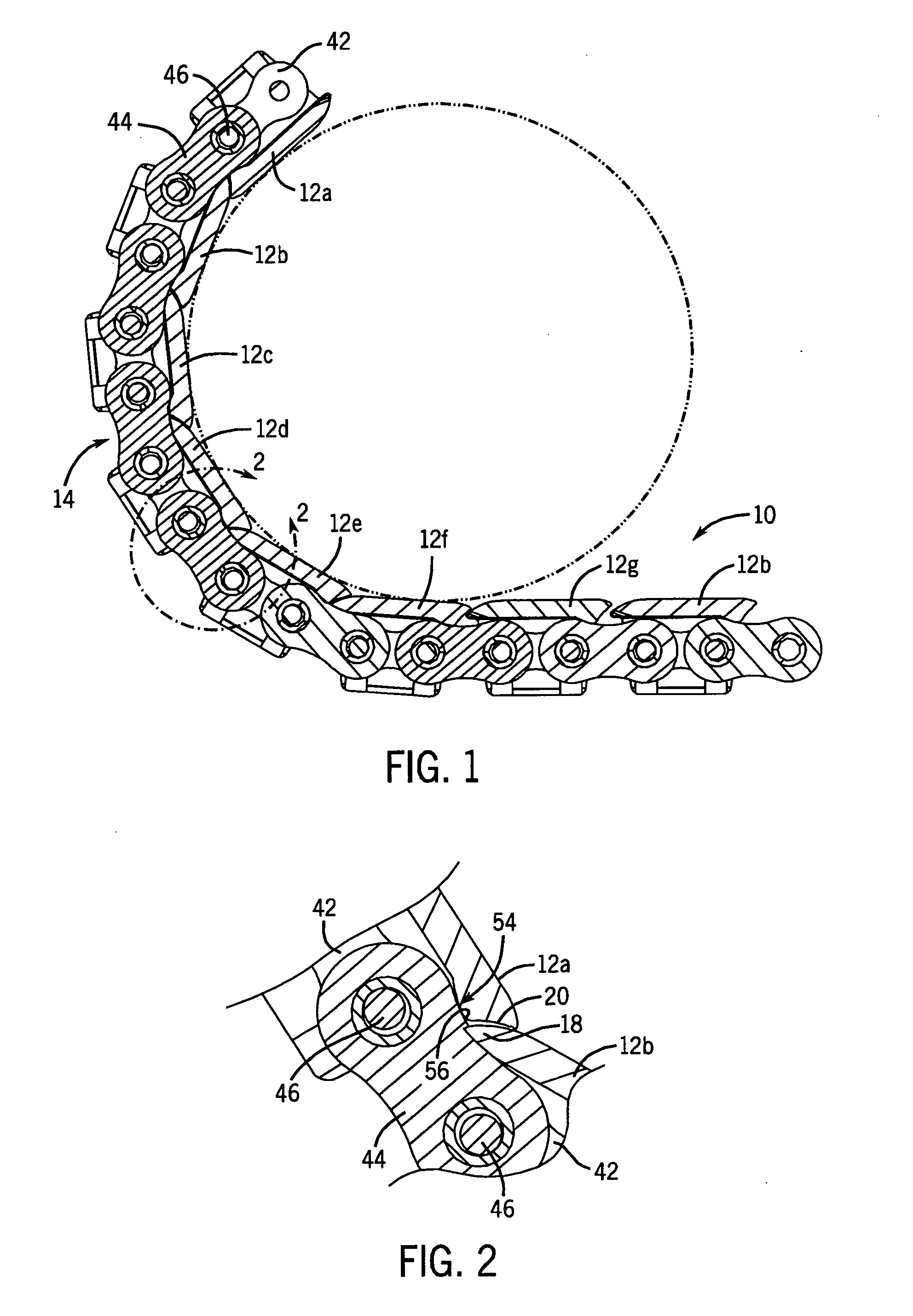 Anti-shingling product conveying chain