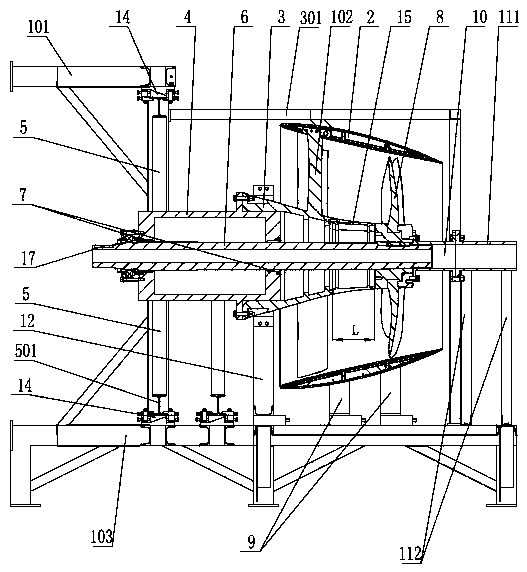 Rack for ducted propeller assembly