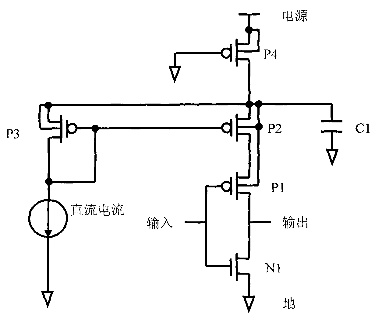 Circuit for lowering CMOS transient power consumption