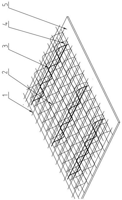 Ecological greening composite mesh pad for slope protection and manufacturing method thereof