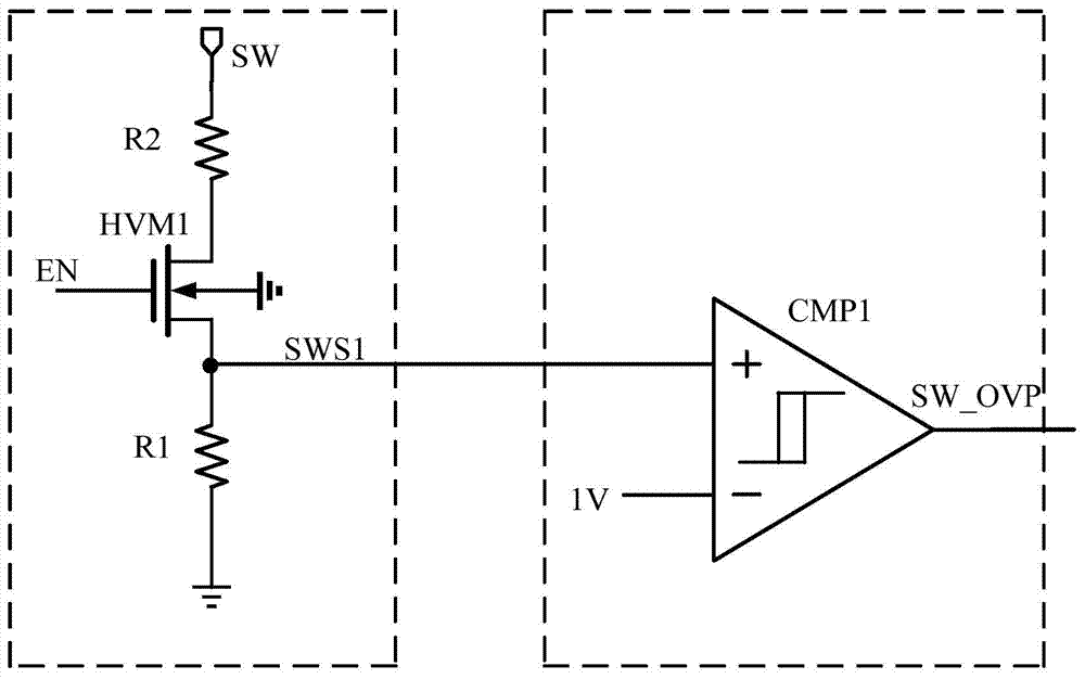An output overvoltage protection circuit