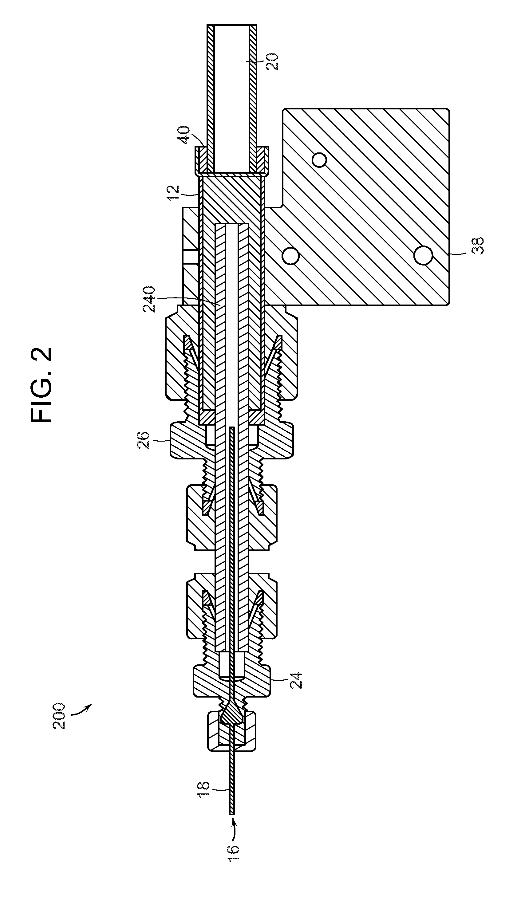 Flame ionization detection for supercritical fluid chromatography employing a matched separation column and flame burner