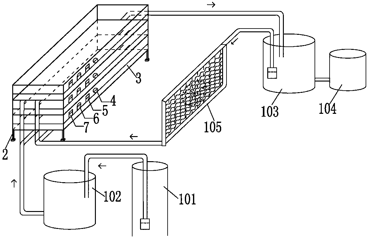 Three-dimensional combined temperature control and light control breeding bed