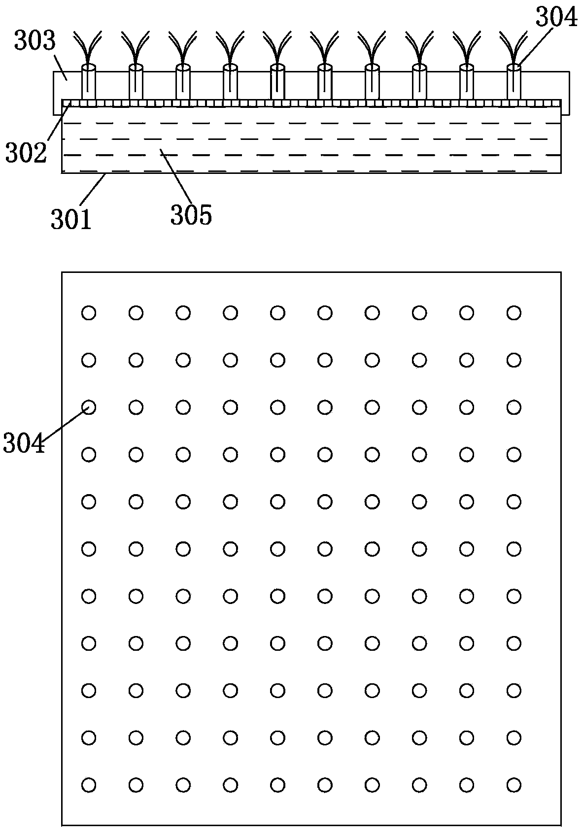 Three-dimensional combined temperature control and light control breeding bed