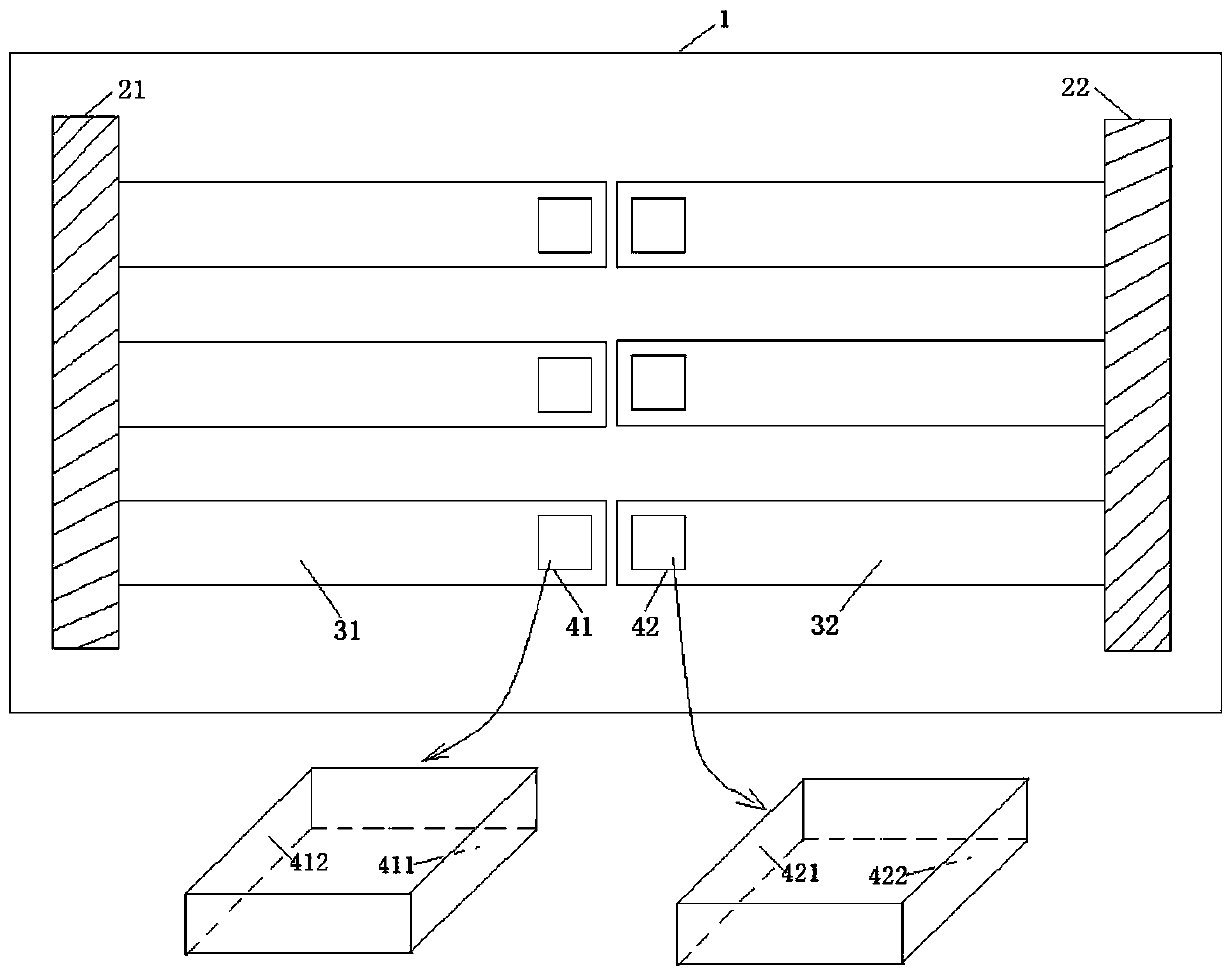 A test structure and measurement method for the stress gradient of a mems microbeam with a detection hole