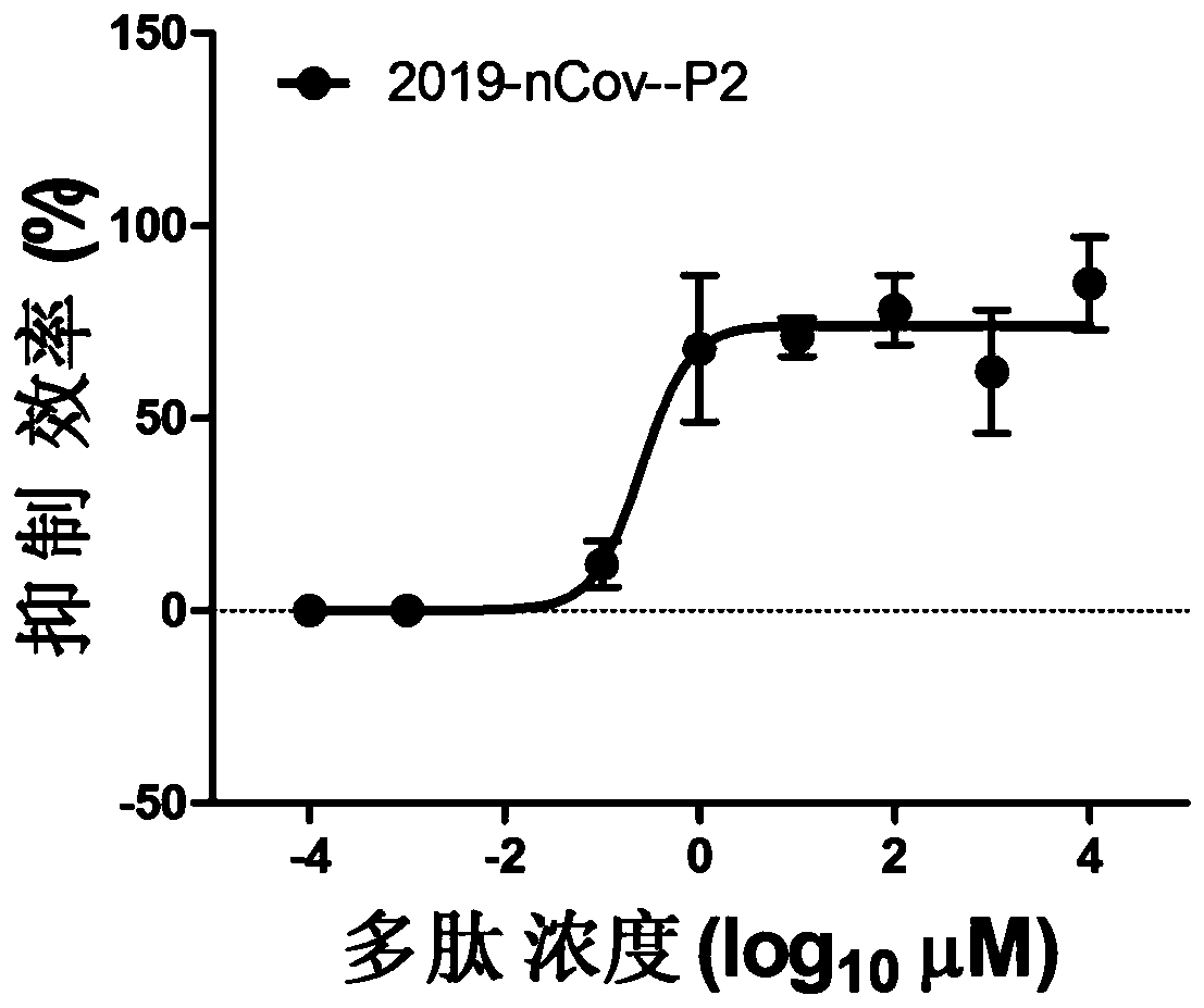 Polypeptide capable of inhibiting novel coronavirus and application for polypeptide