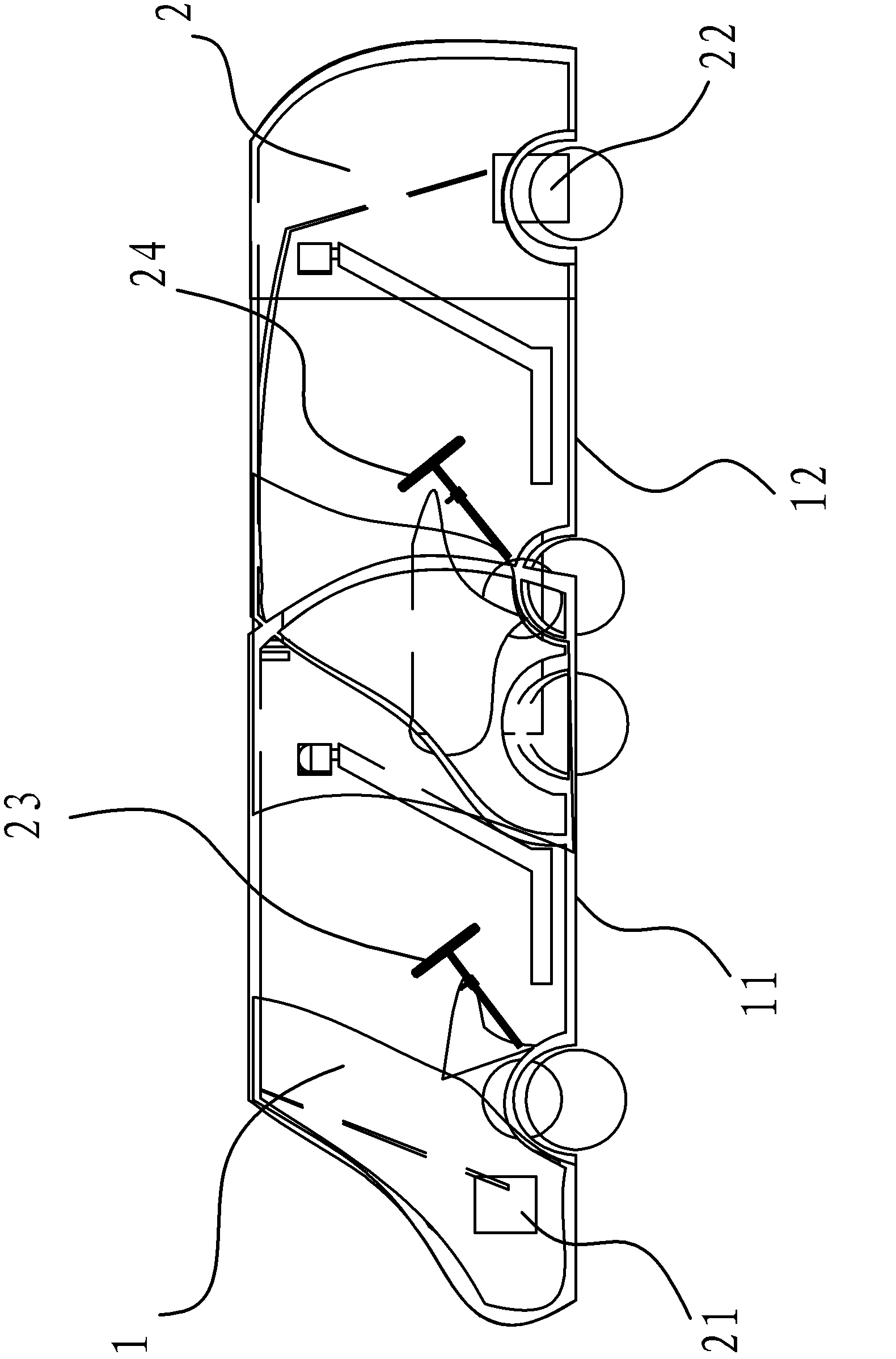 Combined automobile with automobile head in butt joint with automobile tail