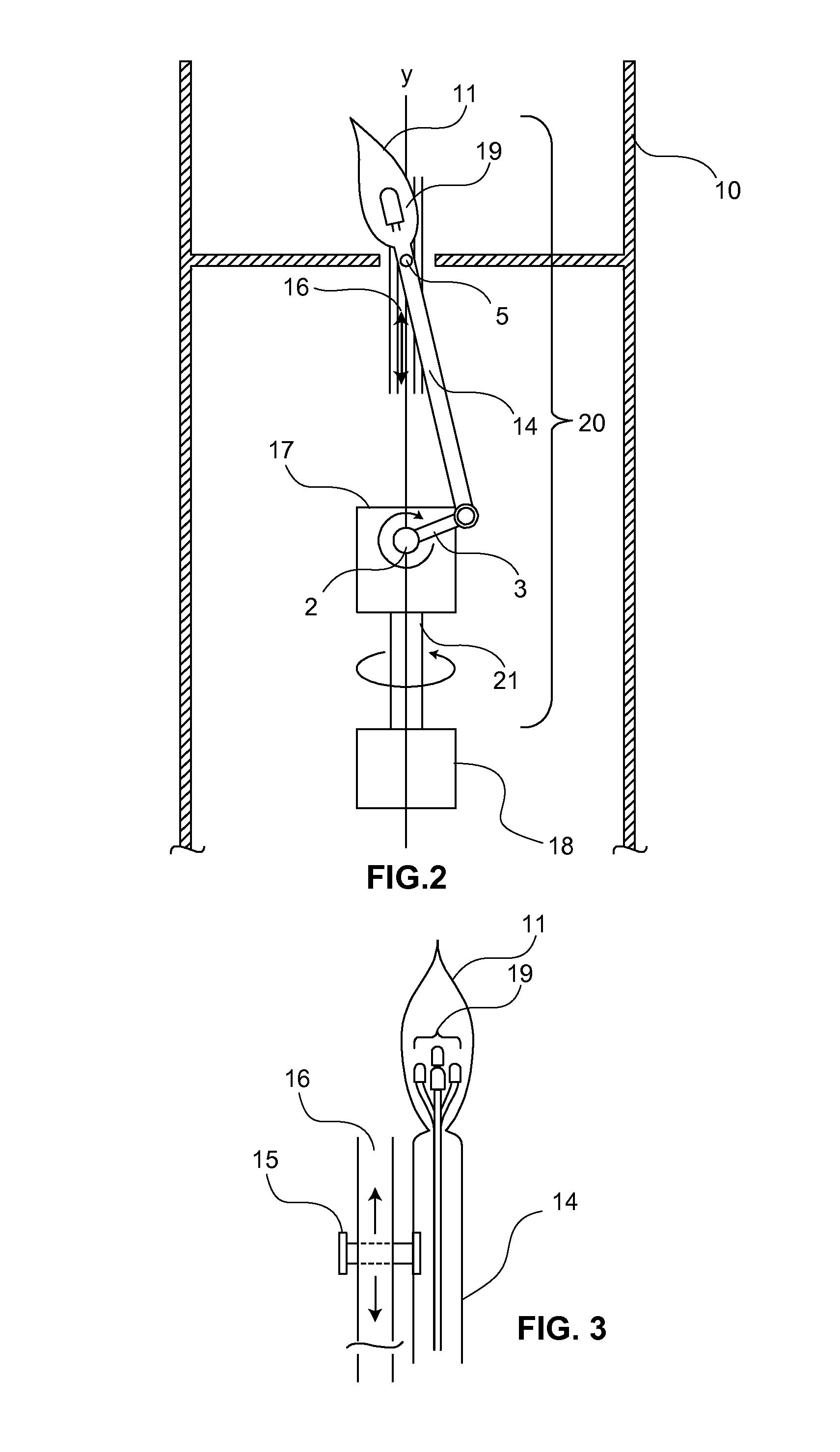 Flameless candle with simulated flame movement