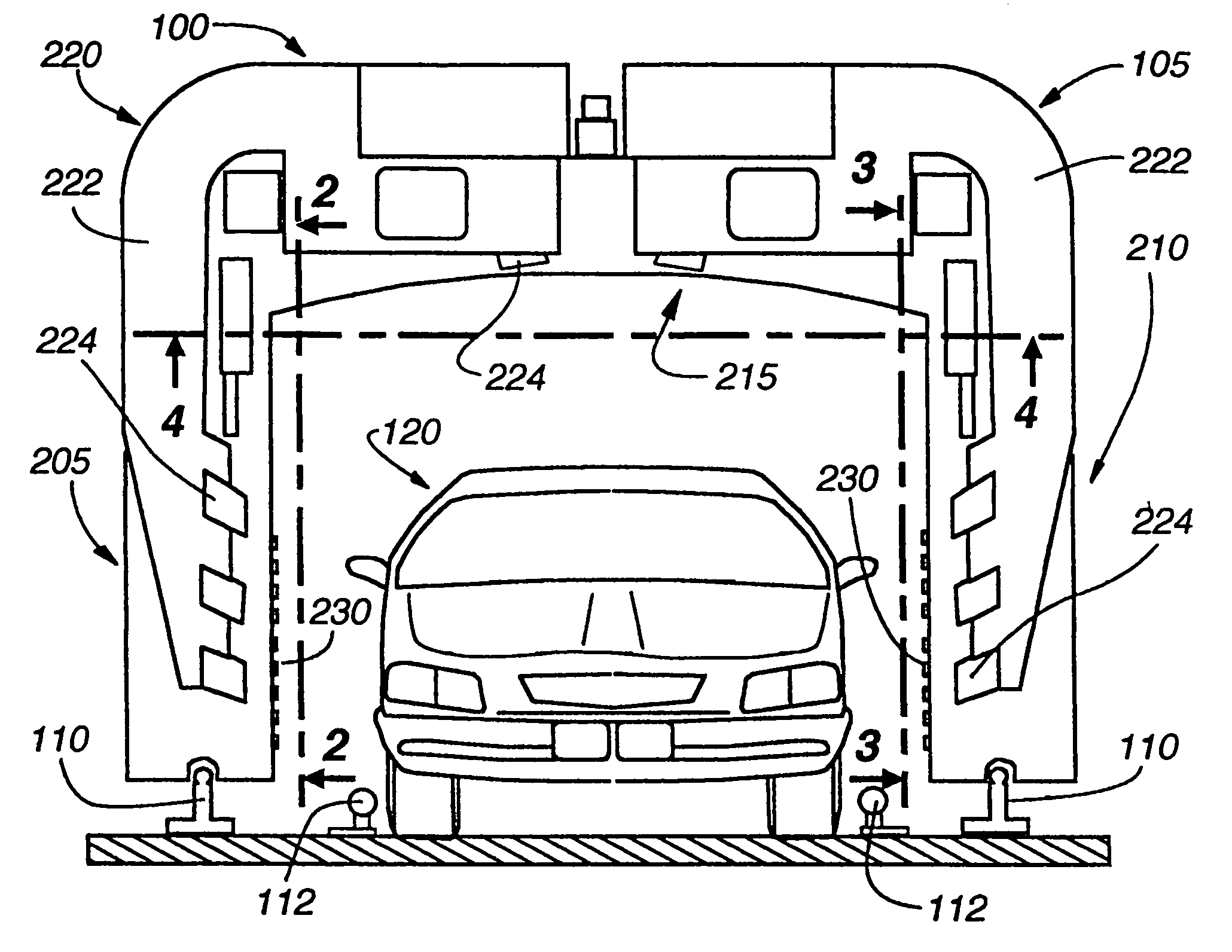 Vehicle wash apparatus with an adjustable boom