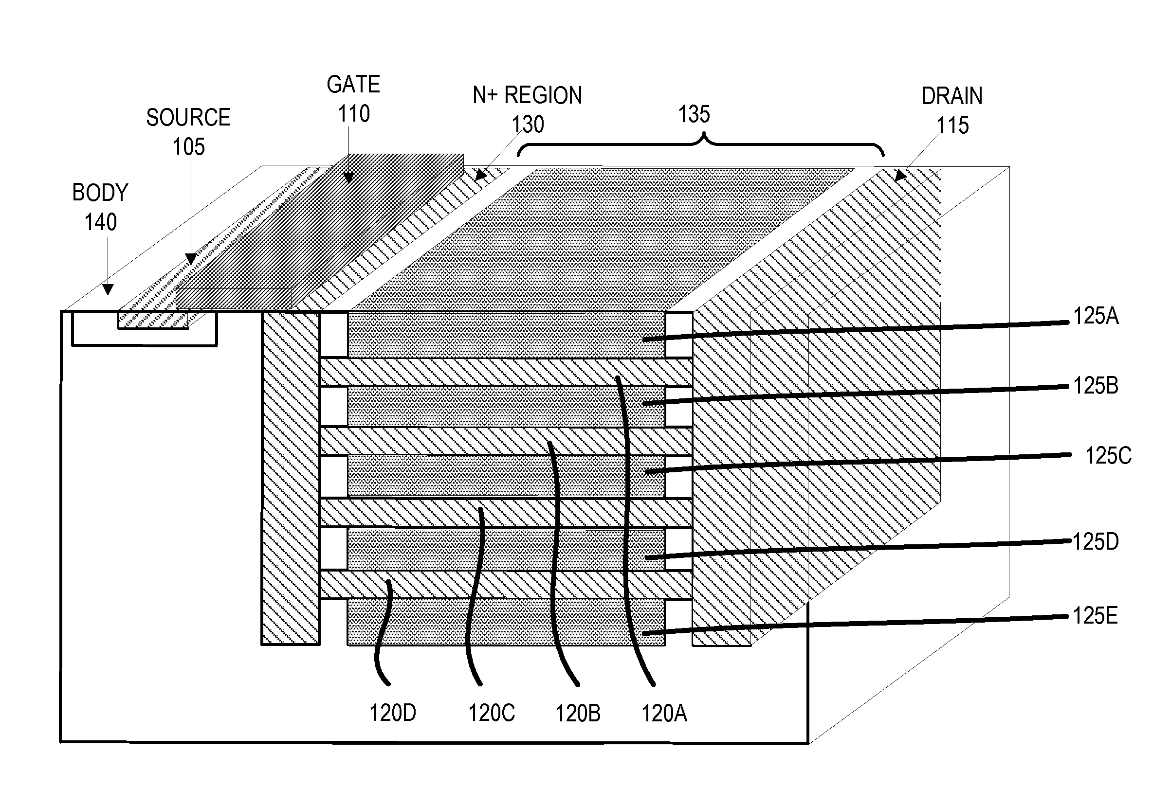 Multi-level Lateral Floating Coupled Capacitor Transistor Structures