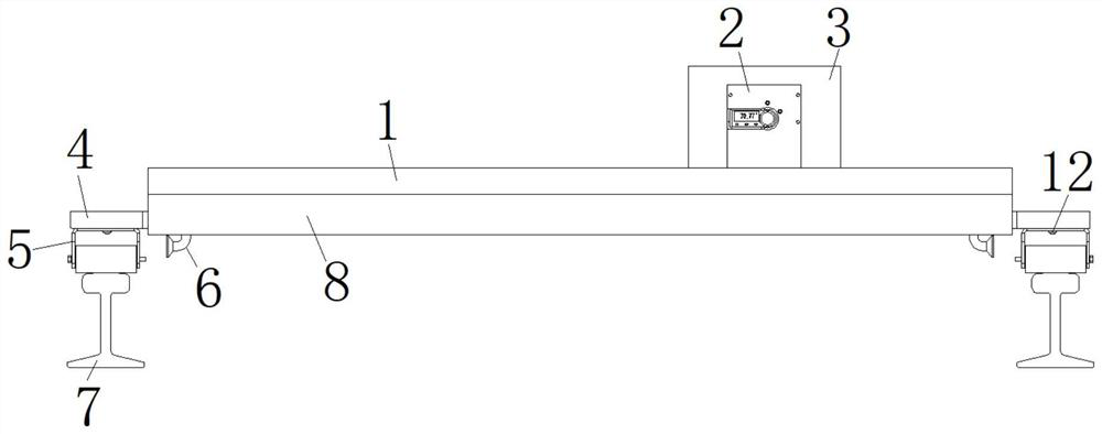 Gravity balance type digital display superelevation detection device