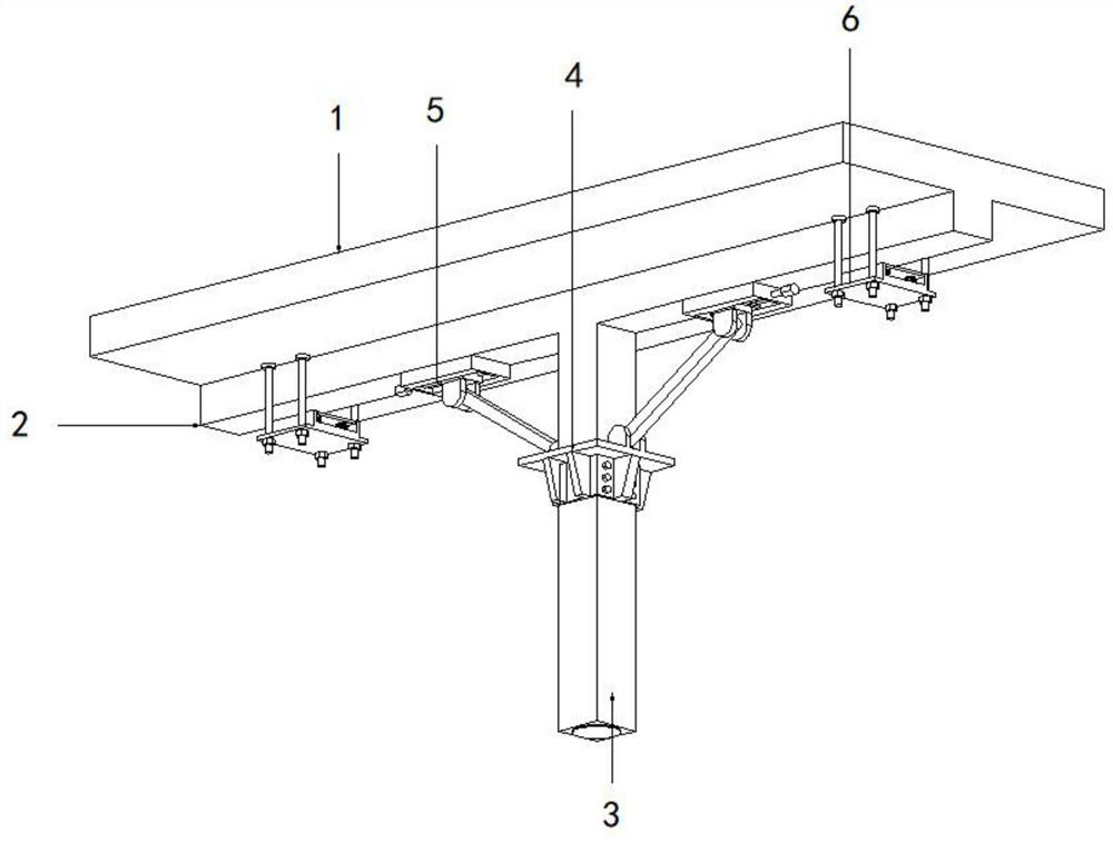 Building structure design floor beam reinforcing structure