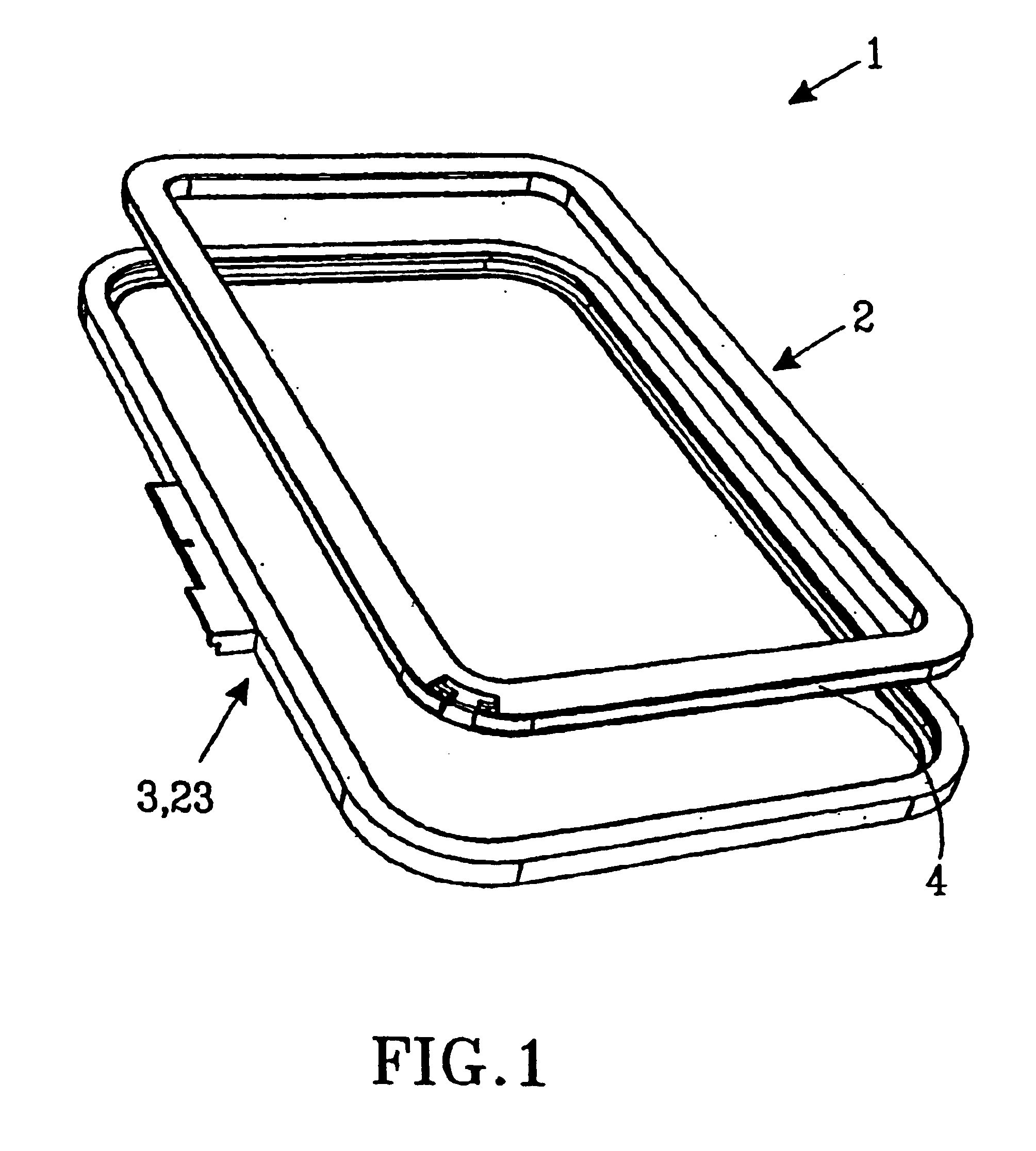 Device at an embroidery frame and method for clamping and tensioning a textile material