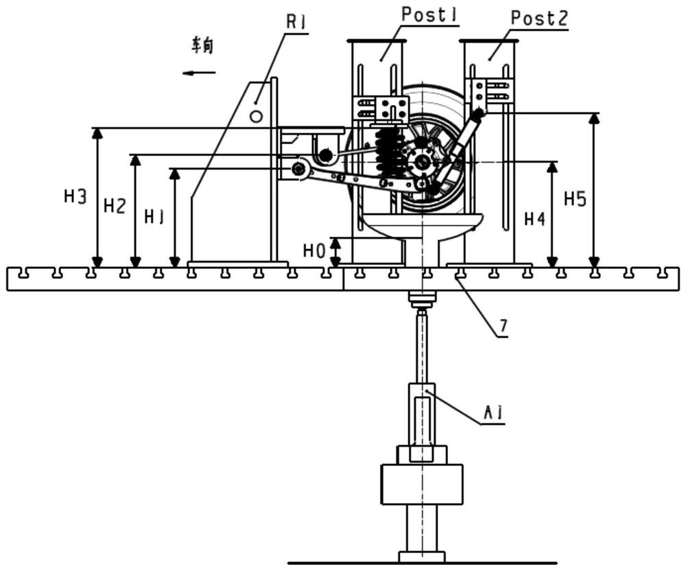 Fatigue durability test device and method for multi-link rear suspension axle housing assembly