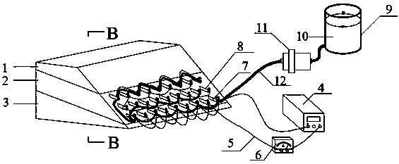 Method for electrochemical reinforcement of down dip weak interlayer of strip mine slope