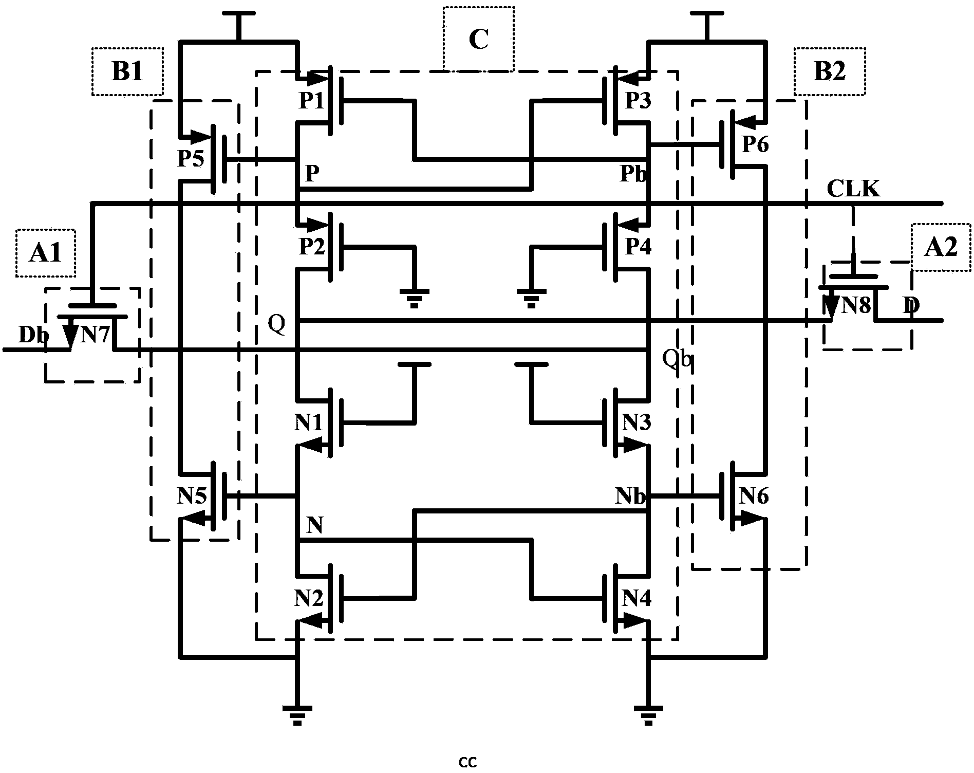 Novel static random access memory (SRAM) storage unit preventing single particle from turning