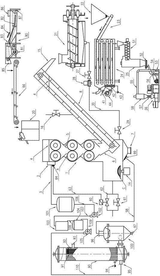 Mechanical ultrasonic-type fluid licorice extract extracting device with cleaning machine and carbon producing and moulding machine