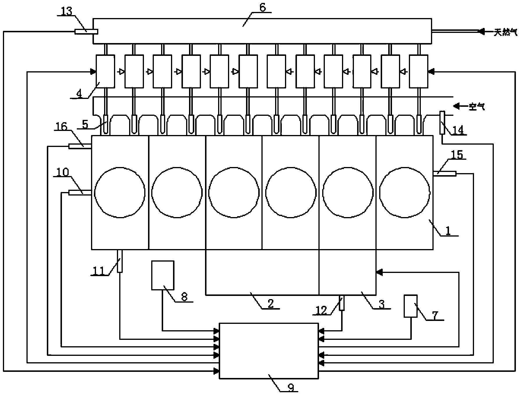 Ship dual-fuel-engine speed control system and method