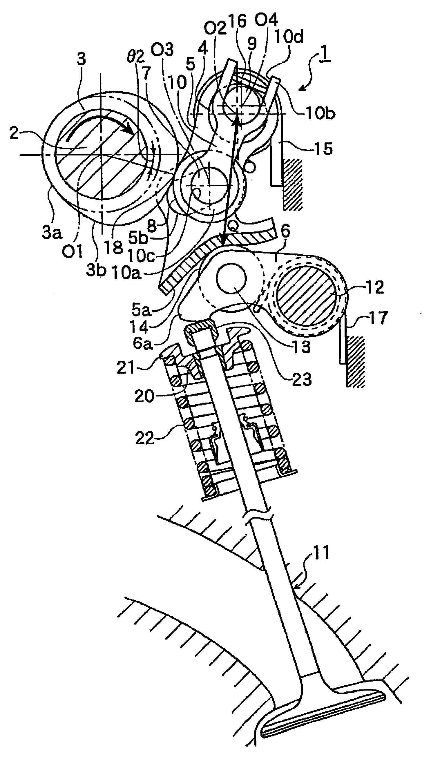 Variable valve train mechanism of internal combustion engine