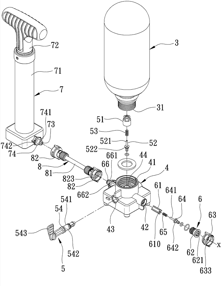 Switch valve and gas-filling device of gas cylinder