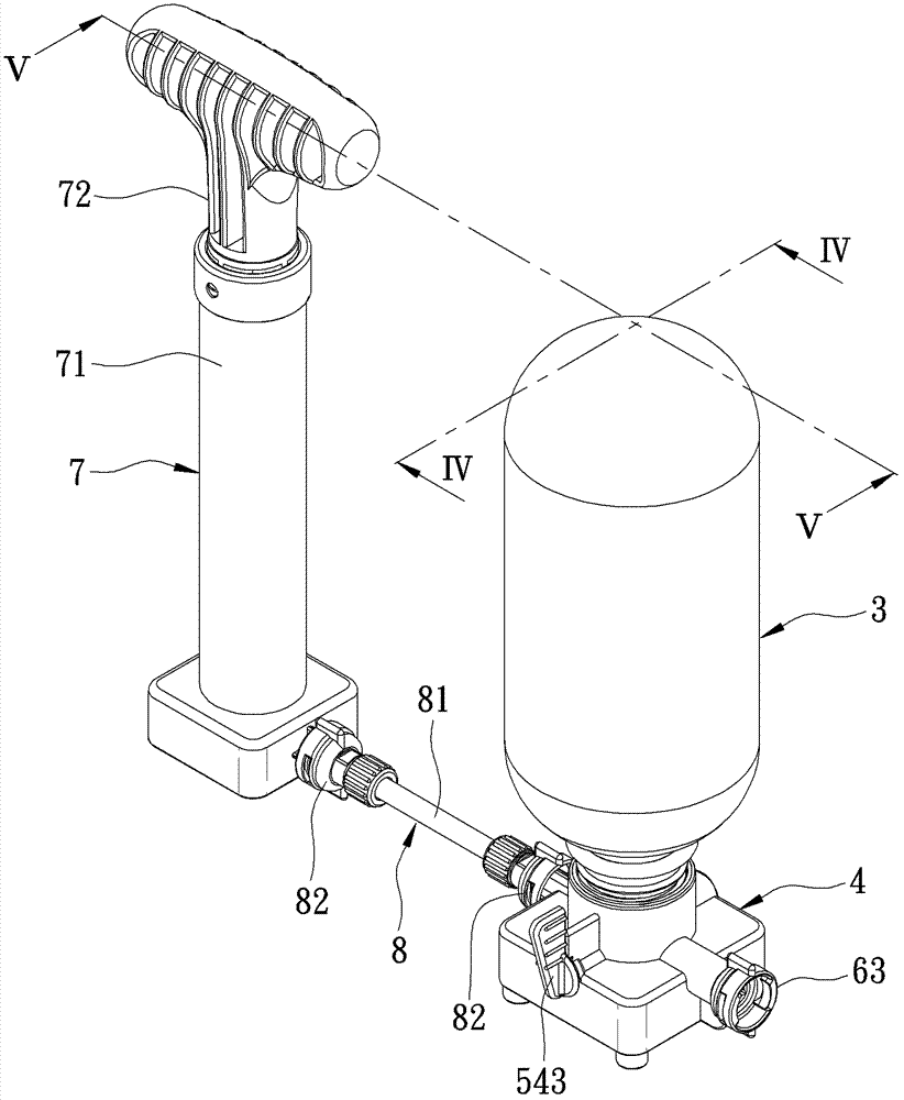 Switch valve and gas-filling device of gas cylinder